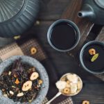 Tea, black leaves